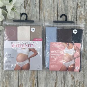 Women’s Destination Maternity Foldover Bikini Panty 2, 3-Packs Size XXL